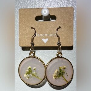 Handmade Gold Floral Earrings